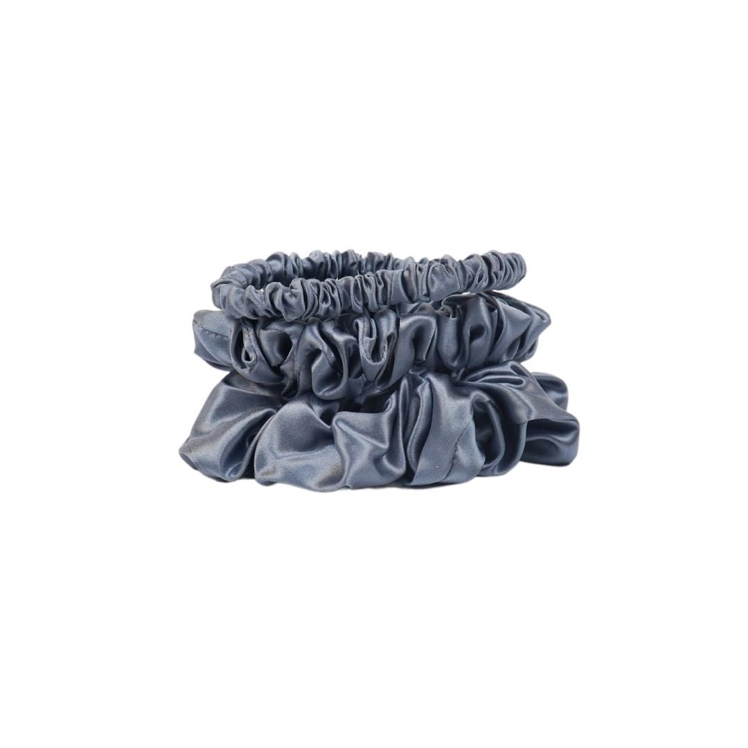19 Momme Silk Scrunchies Mixed Size Set of 3 - Sutra Silk