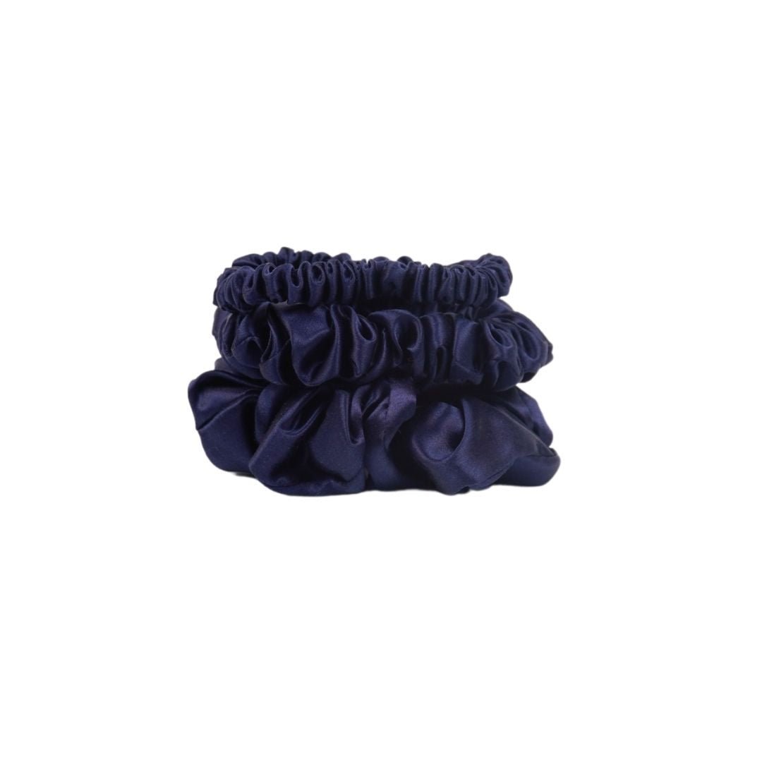 19 Momme Silk Scrunchies Mixed Size Set of 3 - Sutra Silk