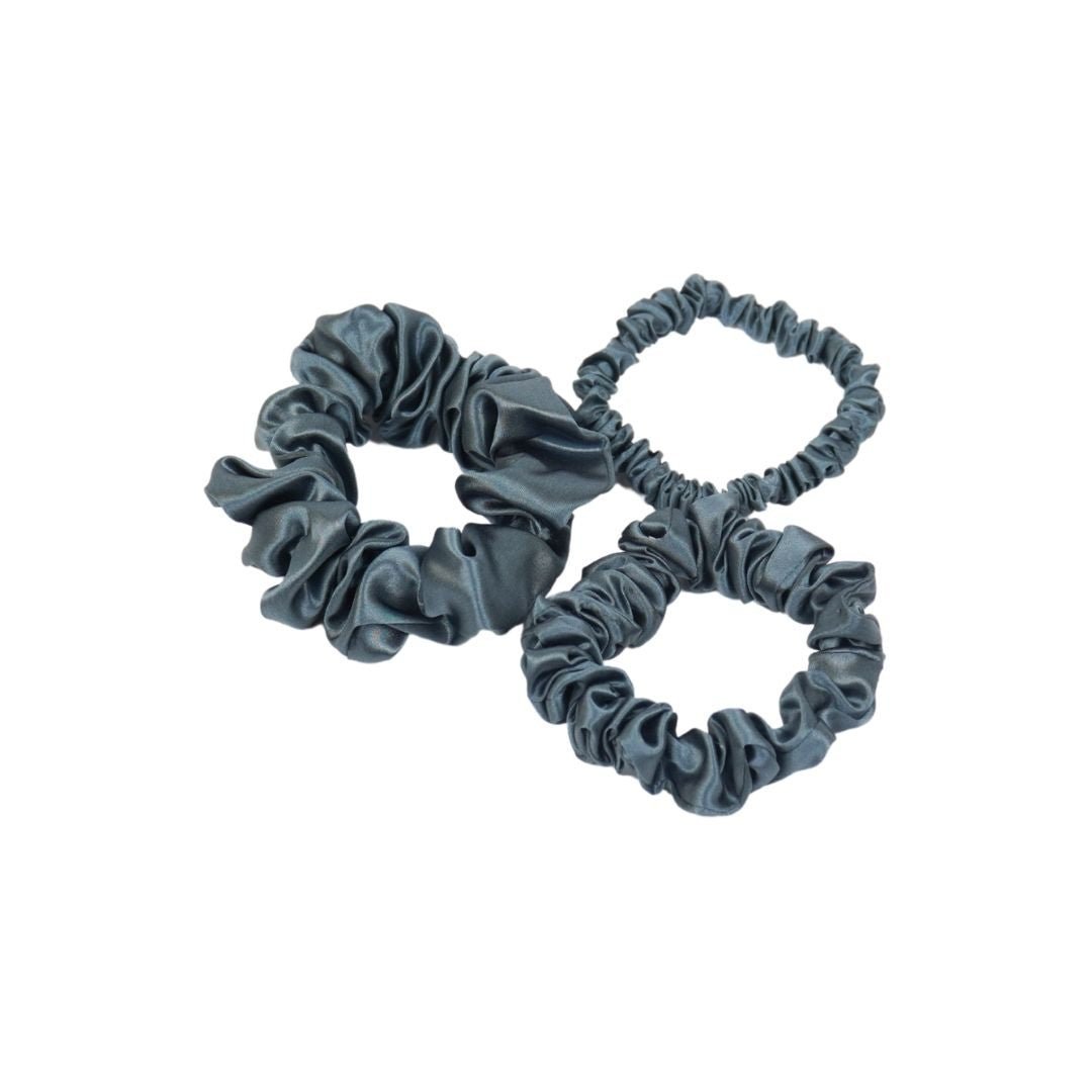 19 Momme Silk Scrunchies Mixed Size Set of 3 - Sutra Silk