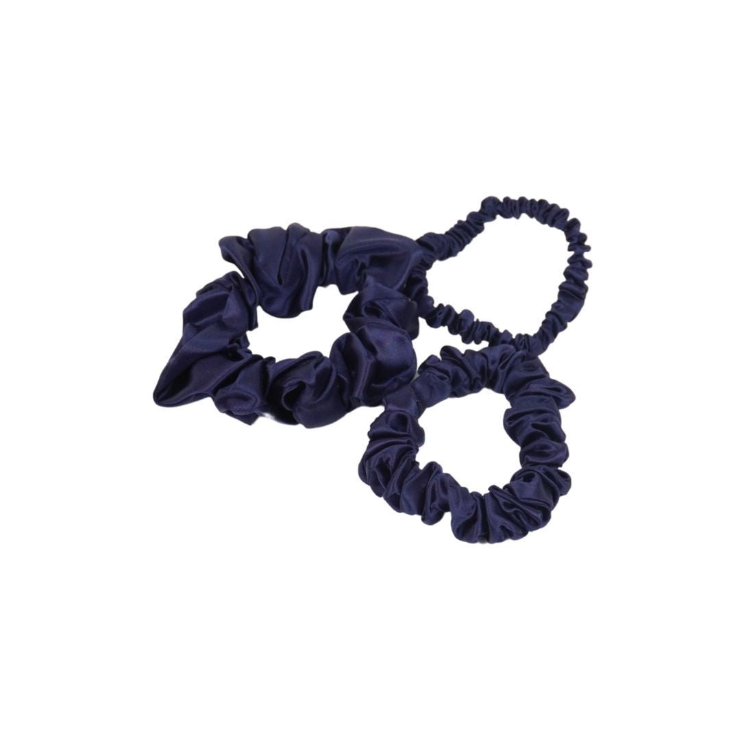 19 Momme Silk Scrunchies Mixed Size Set of 3 - Sutra Silk