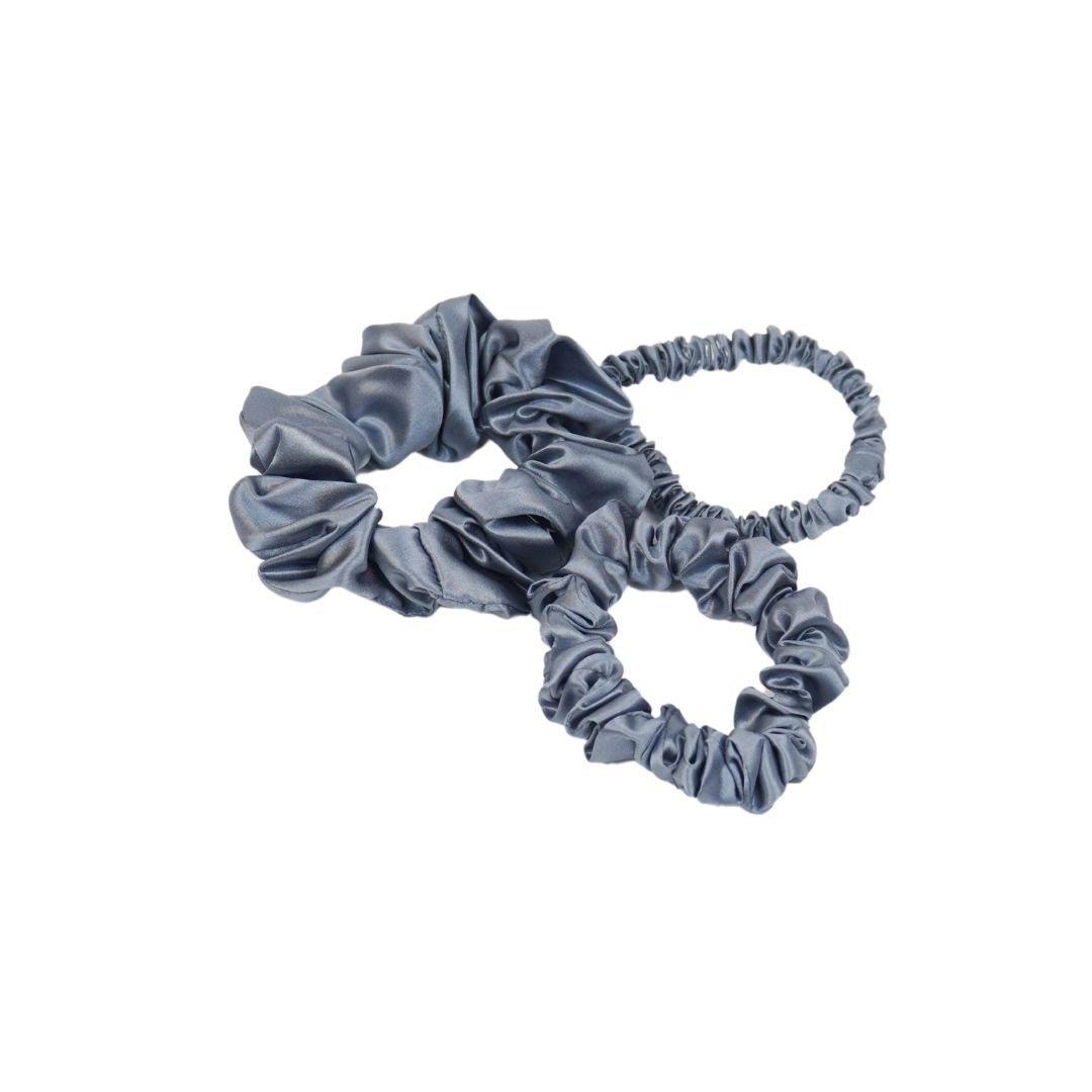 19 Momme Silk Scrunchies Mixed Size Set of 3 - Sutra Silk